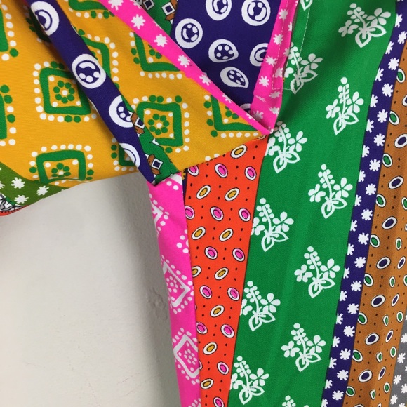 Vintage 60s hippie patchwork matching pant outfit - Picture 9 of 16